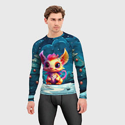Рашгард мужской Маленький пушистый дракошка, цвет: 3D-принт — фото 2