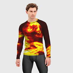 Рашгард мужской Огненное безумие, цвет: 3D-принт — фото 2