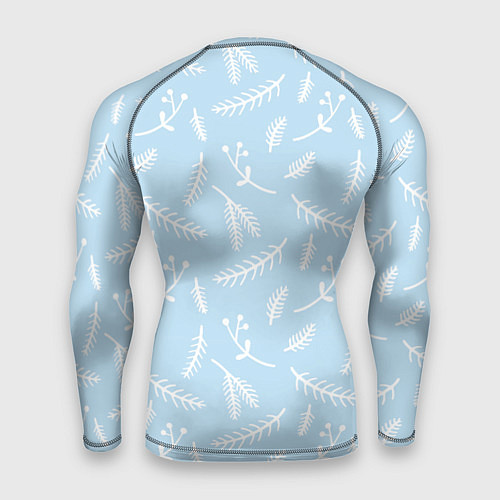 Мужской рашгард Нежный новогодний узор / 3D-принт – фото 2