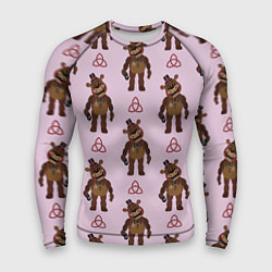 Рашгард мужской Мишка Фредди и трилистник, цвет: 3D-принт