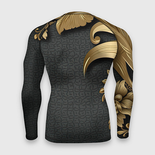Мужской рашгард Золотой герб России и объемные узоры / 3D-принт – фото 2