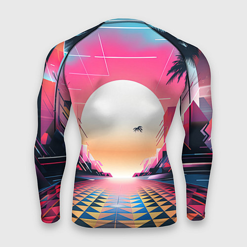 Мужской рашгард GTA 6 retro abstract logo / 3D-принт – фото 2