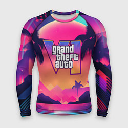 Мужской рашгард GTA 6 закат солнца