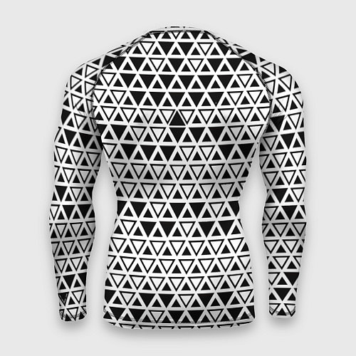 Мужской рашгард Треугольники чёрные и белые / 3D-принт – фото 2