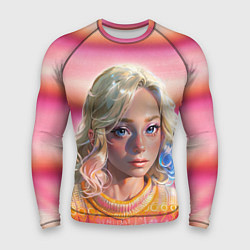 Рашгард мужской Энид Синклер - арт и текстура розового свитера, цвет: 3D-принт