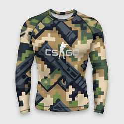 Мужской рашгард Counter Strike - pixel military pattern