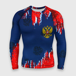 Рашгард мужской Россия спорт краски текстура, цвет: 3D-принт