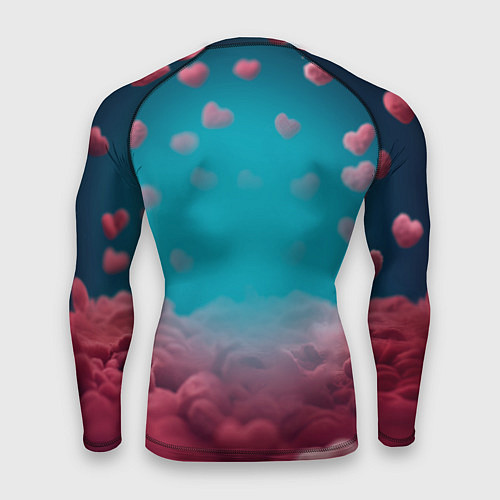 Мужской рашгард Милый щенок в сердечках / 3D-принт – фото 2