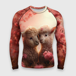 Рашгард мужской Влюбленные ламы, цвет: 3D-принт