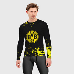 Рашгард мужской Borussia краски жёлтые, цвет: 3D-принт — фото 2