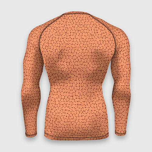 Мужской рашгард Текстура однотонный тёмно-персиковый / 3D-принт – фото 2