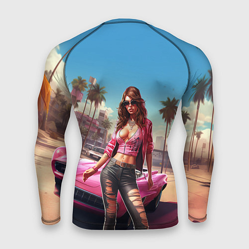 Мужской рашгард GTA 6 girl logo / 3D-принт – фото 2