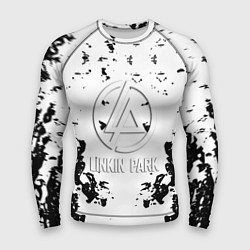 Рашгард мужской Linkin park краски лого чёрно белый, цвет: 3D-принт