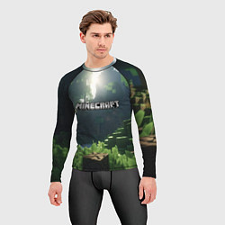 Рашгард мужской Minecraft logo world, цвет: 3D-принт — фото 2