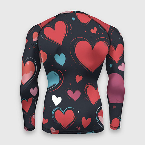 Мужской рашгард Сердечный паттерн / 3D-принт – фото 2