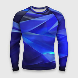 Рашгард мужской Black and blue abstract background sport style, цвет: 3D-принт