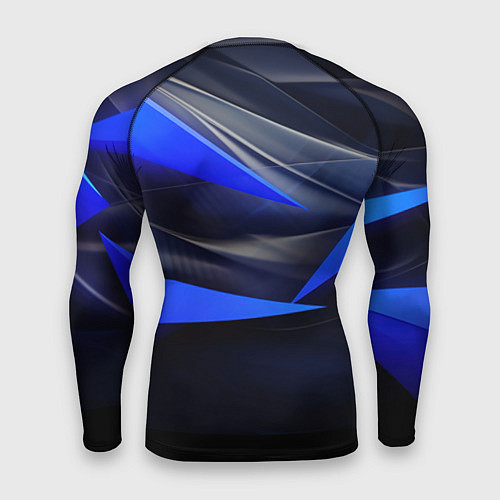 Мужской рашгард Black and blue abstract background sport style / 3D-принт – фото 2