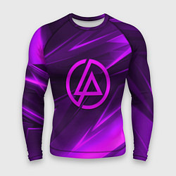 Рашгард мужской Linkin park neon stripes logo, цвет: 3D-принт