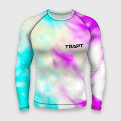 Рашгард мужской Trapt текстура градиент неоновые краски, цвет: 3D-принт