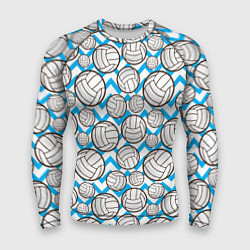 Рашгард мужской Мячи волейбольные паттерн, цвет: 3D-принт
