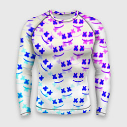 Рашгард мужской Marshmello pattern neon, цвет: 3D-принт