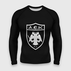 Рашгард мужской AEK fc белое лого, цвет: 3D-принт