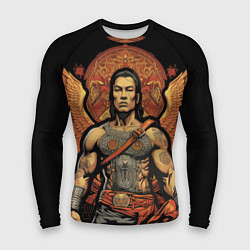 Мужской рашгард Муай тай боец с крыльями за спиной