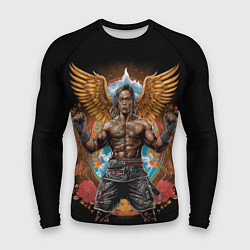 Мужской рашгард Муай-Тай боец с золотыми крыльями