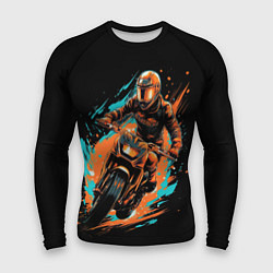 Рашгард мужской Мотокросс спорт, цвет: 3D-принт