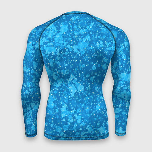 Мужской рашгард Ярко-голубой абстракция космический / 3D-принт – фото 2