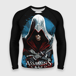 Мужской рашгард Assassins creed темный синий фон