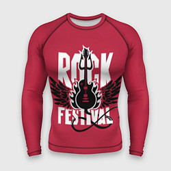 Рашгард мужской Рок фестиваль - гитара, цвет: 3D-принт