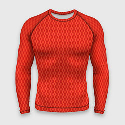Рашгард мужской Сочный красный паттерн сетка, цвет: 3D-принт