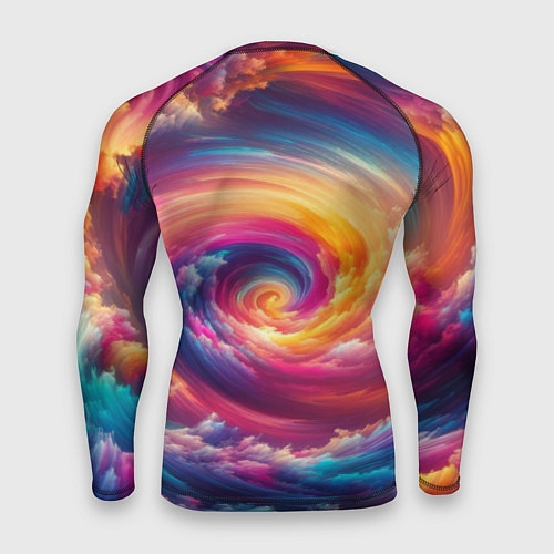 Мужской рашгард Водоворот ярких красок / 3D-принт – фото 2