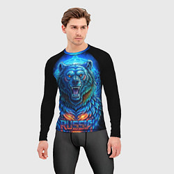 Рашгард мужской Ледяной белый русский медведь, цвет: 3D-принт — фото 2