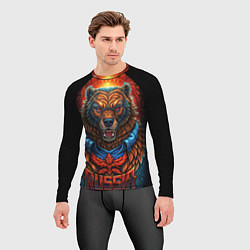 Рашгард мужской Военный русский медведь, цвет: 3D-принт — фото 2
