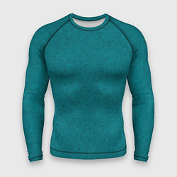 Мужской рашгард Сине-зелёный однотонный текстурированный