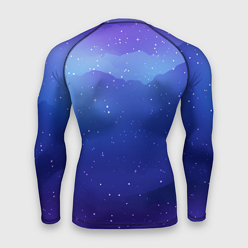 Мужской рашгард Синий космос и звезды / 3D-принт – фото 2
