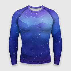 Мужской рашгард Синий космос и звезды