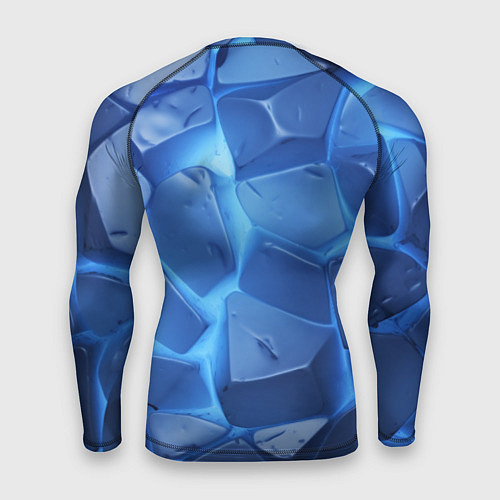 Мужской рашгард Синие ледяные плиты с разломом / 3D-принт – фото 2