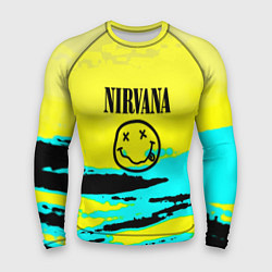 Мужской рашгард Nirvana краски кислотные