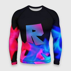 Мужской рашгард Roblox neon flame