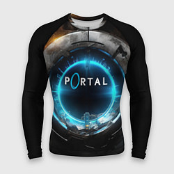 Мужской рашгард Portal логотип игры