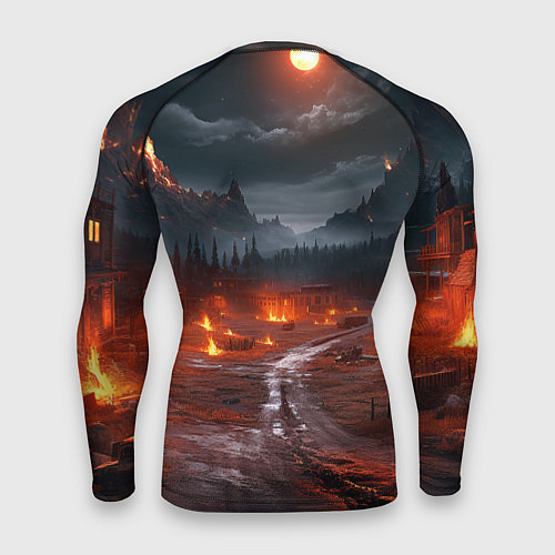 Мужской рашгард Женский PUBG девушка в огне / 3D-принт – фото 2