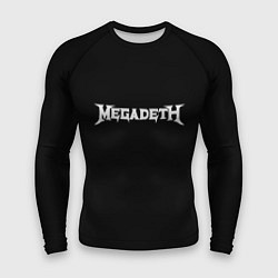 Рашгард мужской Megadeth logo white, цвет: 3D-принт