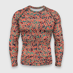 Рашгард мужской Розово-бирюзовый абстрактный, цвет: 3D-принт