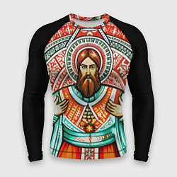 Мужской рашгард Русский богатырь в славянском стиле