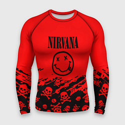 Мужской рашгард Nirvana rock skull