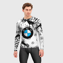 Рашгард мужской BMW x Mercedes краски, цвет: 3D-принт — фото 2