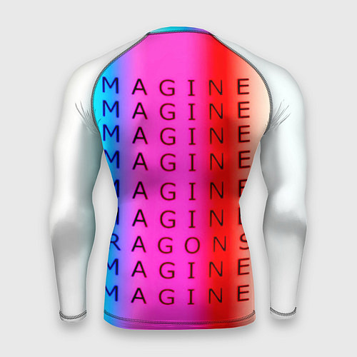 Мужской рашгард Imagine Dragons neon rock / 3D-принт – фото 2